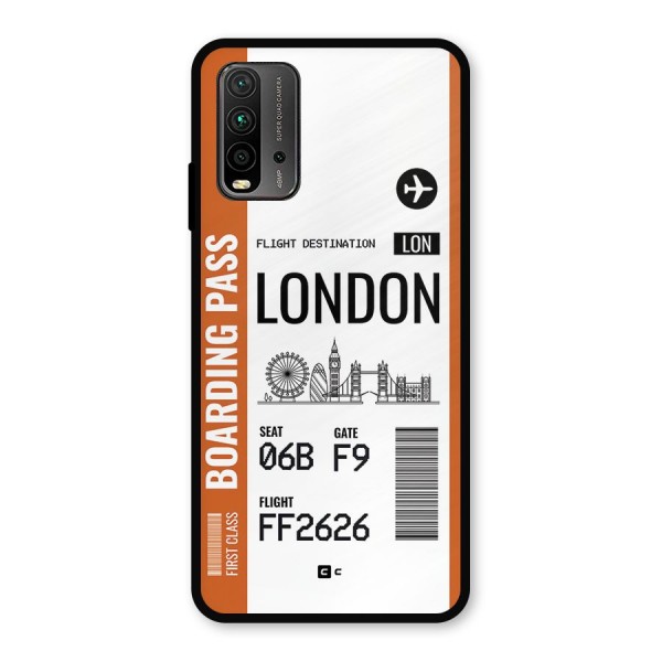 London Boarding Pass Metal Back Case for Redmi 9 Power