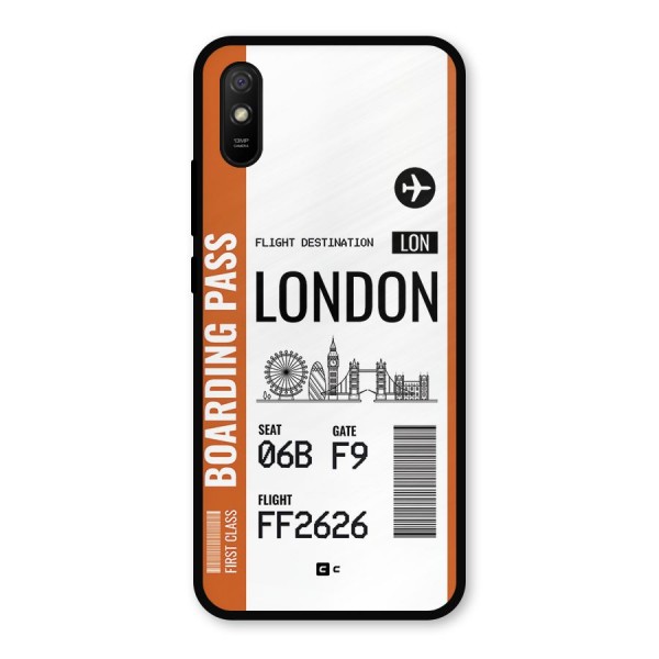 London Boarding Pass Metal Back Case for Redmi 9i