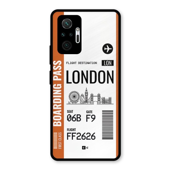 London Boarding Pass Metal Back Case for Redmi Note 10 Pro