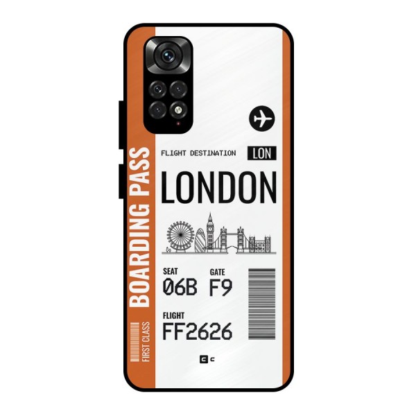 London Boarding Pass Metal Back Case for Redmi Note 11 Pro