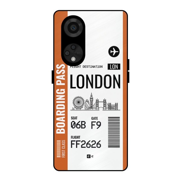 London Boarding Pass Metal Back Case for Reno8 T 5G