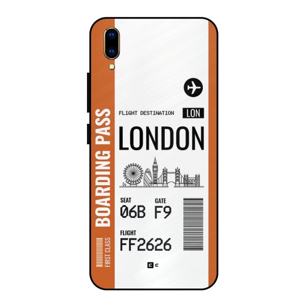 London Boarding Pass Metal Back Case for Vivo V11 Pro