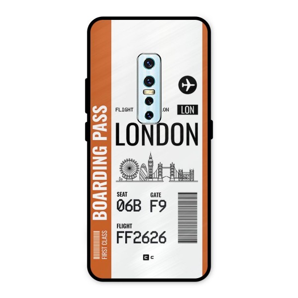 London Boarding Pass Metal Back Case for Vivo V17 Pro