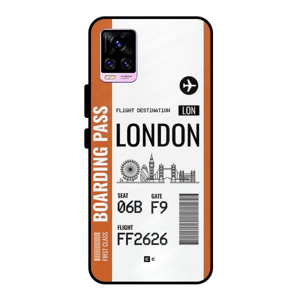 London Boarding Pass Metal Back Case for Vivo V20 Pro