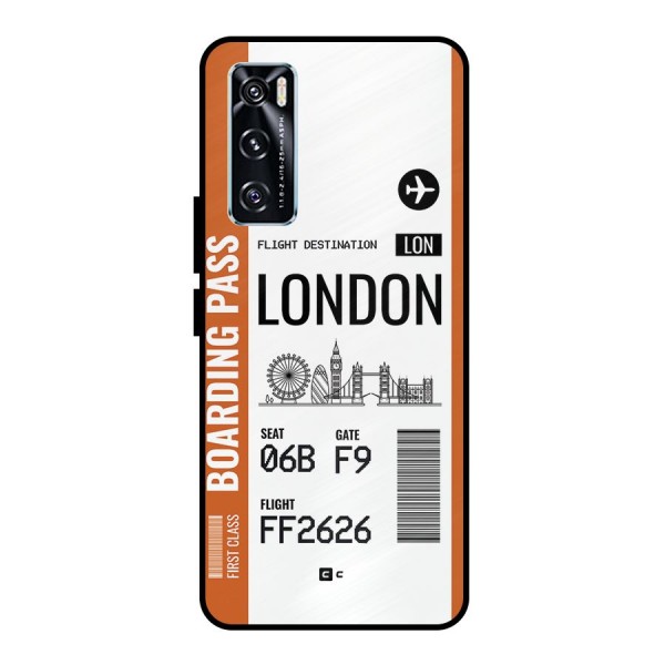 London Boarding Pass Metal Back Case for Vivo V20 SE