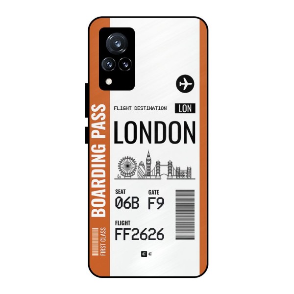 London Boarding Pass Metal Back Case for Vivo V21 5G