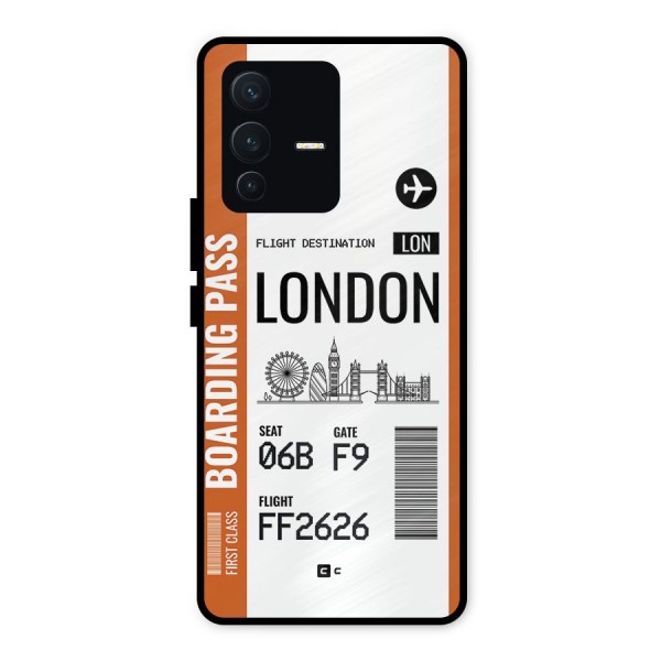 London Boarding Pass Metal Back Case for Vivo V23 5G