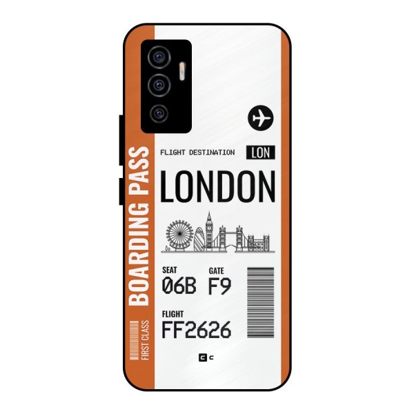 London Boarding Pass Metal Back Case for Vivo V23e