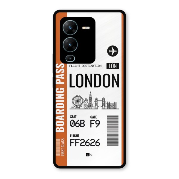 London Boarding Pass Metal Back Case for Vivo V25 Pro