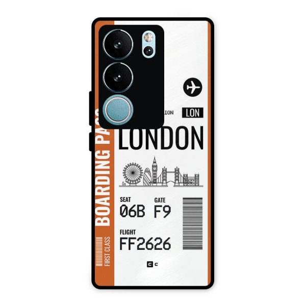 London Boarding Pass Metal Back Case for Vivo V29