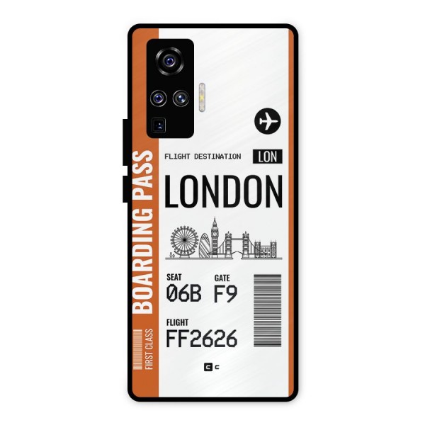 London Boarding Pass Metal Back Case for Vivo X50 Pro