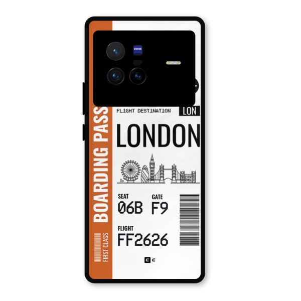 London Boarding Pass Metal Back Case for Vivo X80