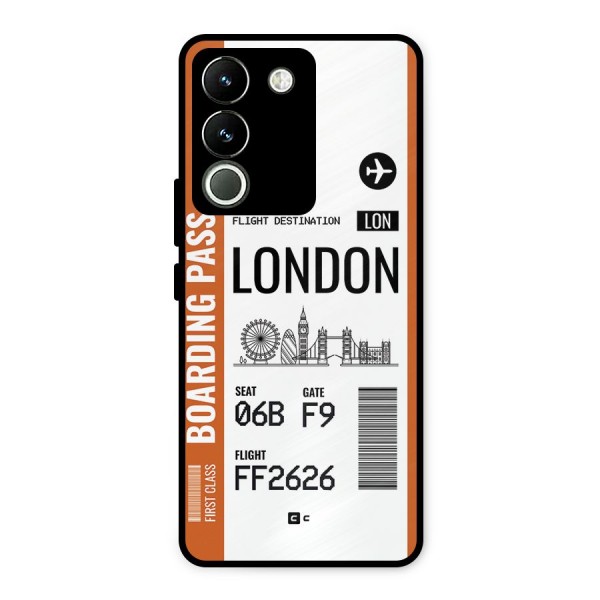 London Boarding Pass Metal Back Case for Vivo Y200