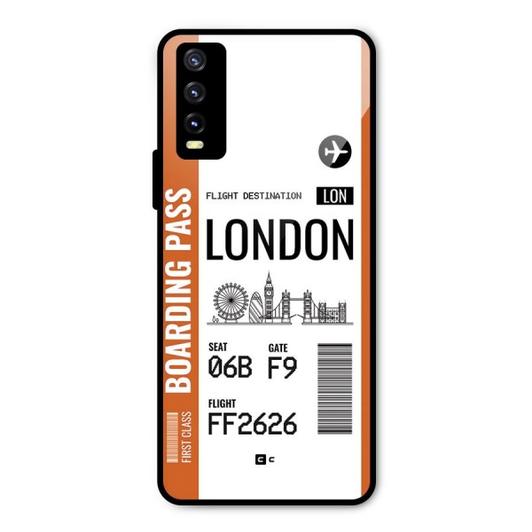 London Boarding Pass Metal Back Case for Vivo Y20g