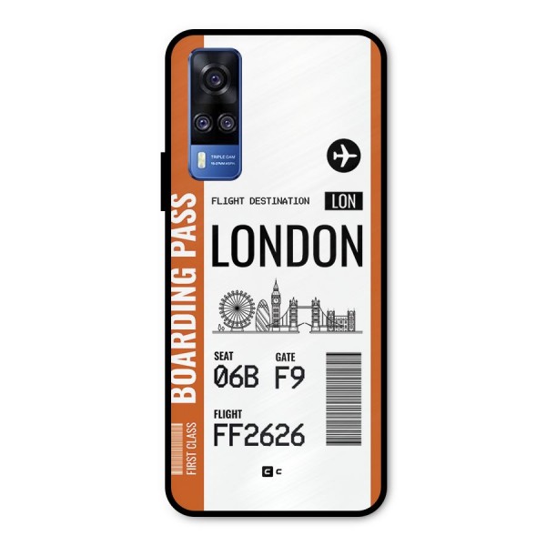 London Boarding Pass Metal Back Case for Vivo Y31