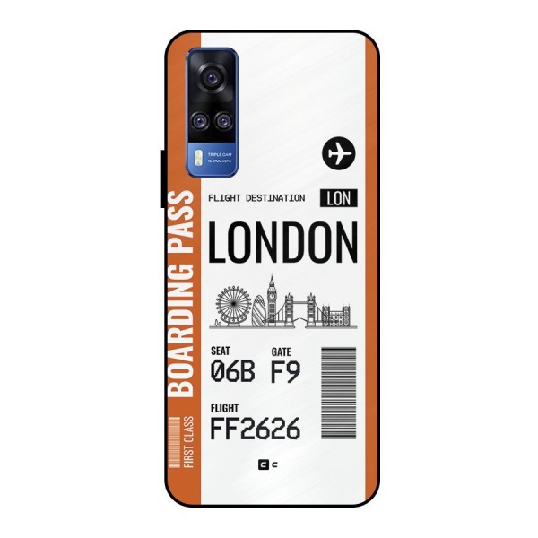 London Boarding Pass Metal Back Case for Vivo Y51