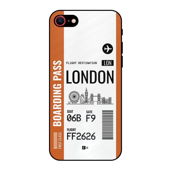 London Boarding Pass Metal Back Case for iPhone 8