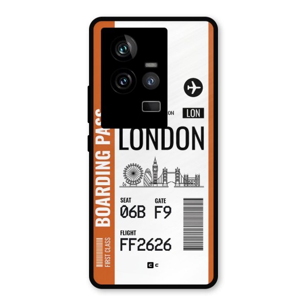 London Boarding Pass Metal Back Case for iQOO 11 5G