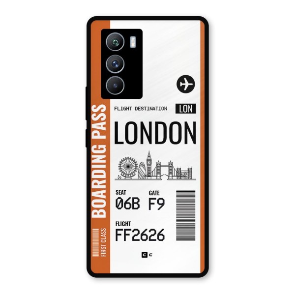 London Boarding Pass Metal Back Case for iQOO 9 SE