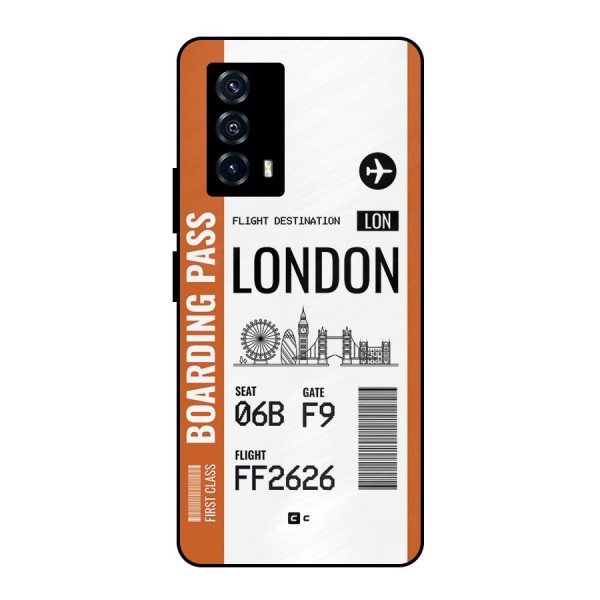 London Boarding Pass Metal Back Case for iQOO Z5