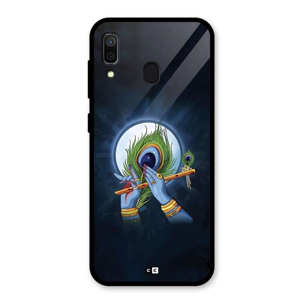 Lord Krishna Flute Glass Back Case for Galaxy A30