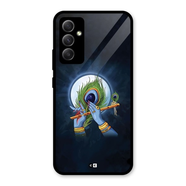 Lord Krishna Flute Glass Back Case for Galaxy A34