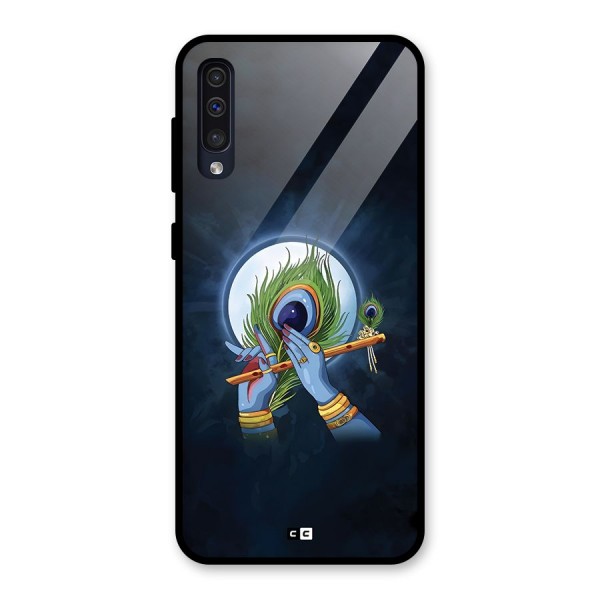 Lord Krishna Flute Glass Back Case for Galaxy A50