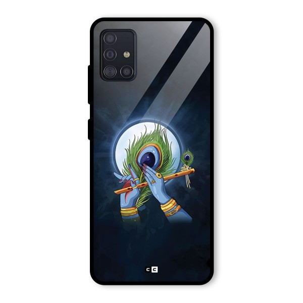 Lord Krishna Flute Glass Back Case for Galaxy A51