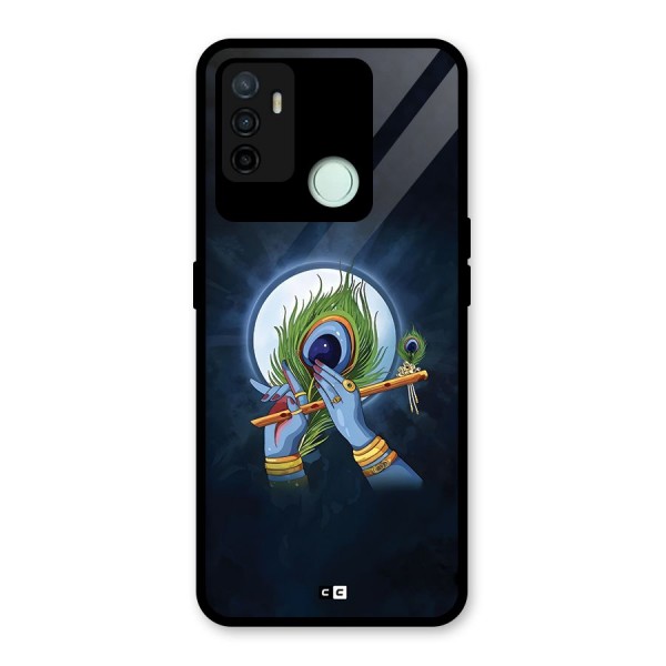 Lord Krishna Flute Glass Back Case for Oppo A53