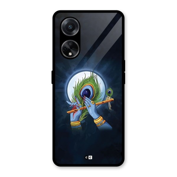 Lord Krishna Flute Glass Back Case for Oppo F23