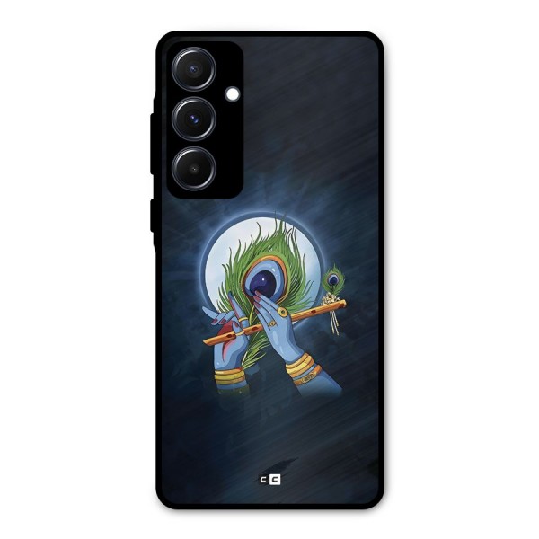 Lord Krishna Flute Metal Back Case for Galaxy A55