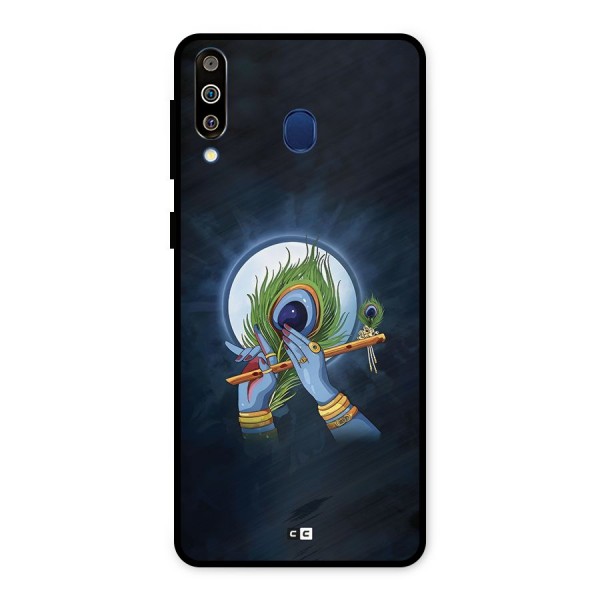 Lord Krishna Flute Metal Back Case for Galaxy M30