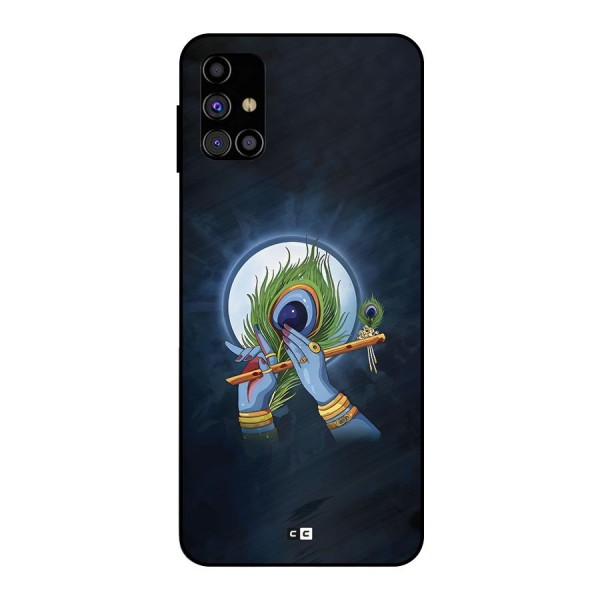 Lord Krishna Flute Metal Back Case for Galaxy M31s