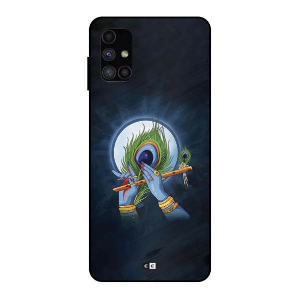 Lord Krishna Flute Metal Back Case for Galaxy M51