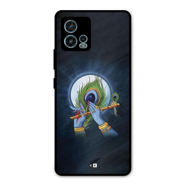 Lord Krishna Flute Metal Back Case for Moto G72