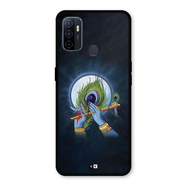 Lord Krishna Flute Metal Back Case for Oppo A53