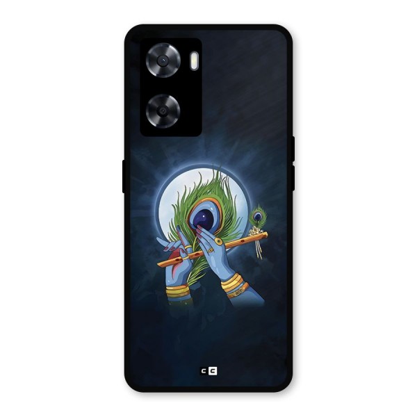 Lord Krishna Flute Metal Back Case for Oppo A77