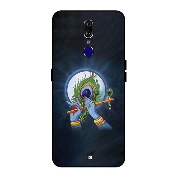 Lord Krishna Flute Metal Back Case for Oppo F11