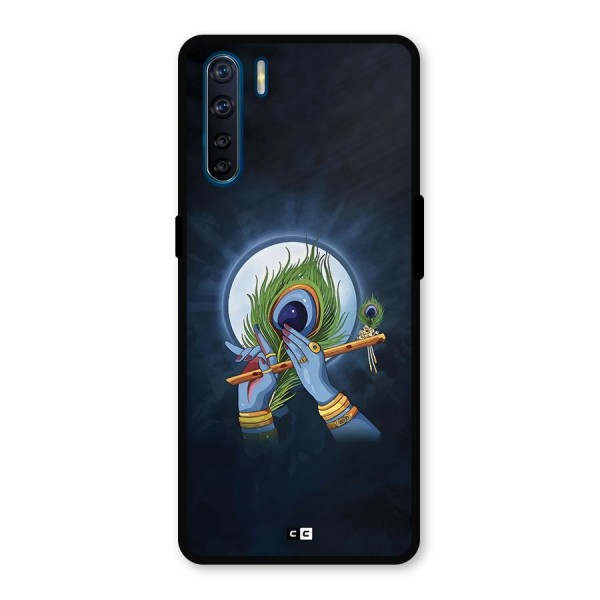 Lord Krishna Flute Metal Back Case for Oppo F15