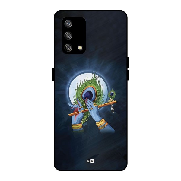 Lord Krishna Flute Metal Back Case for Oppo F19