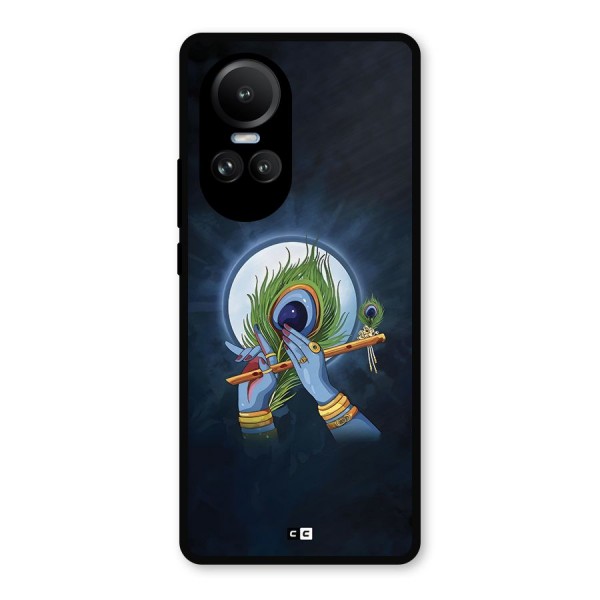 Lord Krishna Flute Metal Back Case for Oppo Reno10