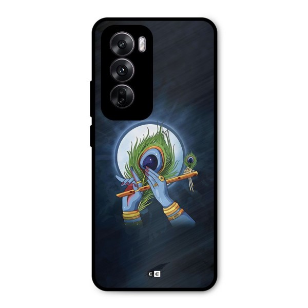 Lord Krishna Flute Metal Back Case for Oppo Reno12