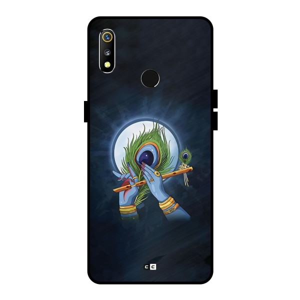 Lord Krishna Flute Metal Back Case for Realme 3