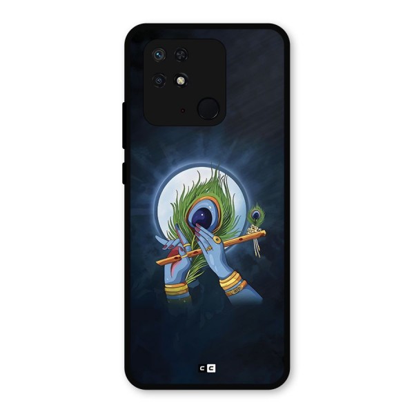 Lord Krishna Flute Metal Back Case for Redmi 10