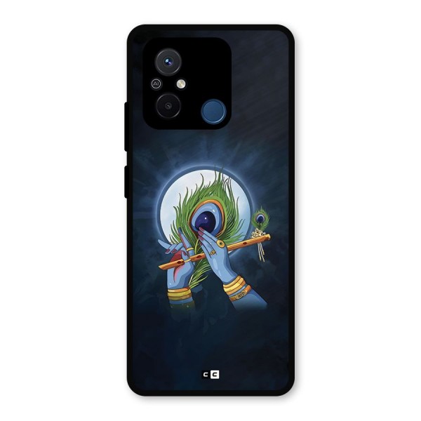 Lord Krishna Flute Metal Back Case for Redmi 12C