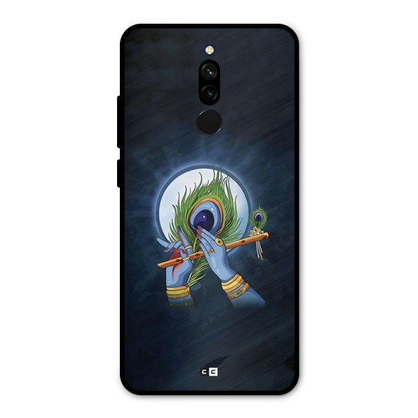 Lord Krishna Flute Metal Back Case for Redmi 8