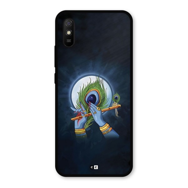 Lord Krishna Flute Metal Back Case for Redmi 9i