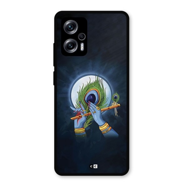 Lord Krishna Flute Metal Back Case for Redmi K50i