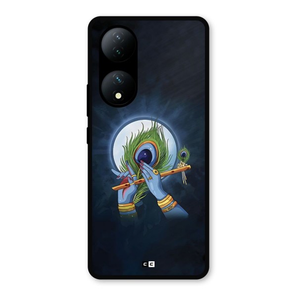 Lord Krishna Flute Metal Back Case for Vivo T2