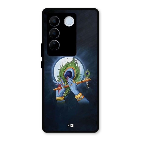 Lord Krishna Flute Metal Back Case for Vivo V27